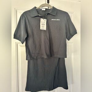 Zara Kids Polo Set in Charcoal